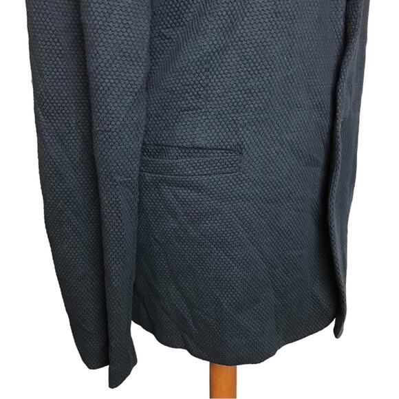 Emporio Armani Black Swiss Dot Textured Lightweight Swacket Sweater Blazer 56 - Picture 4 of 14